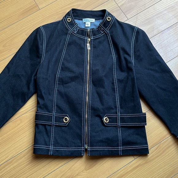 St. John Jackets & Blazers - St. John Sport denim zip up